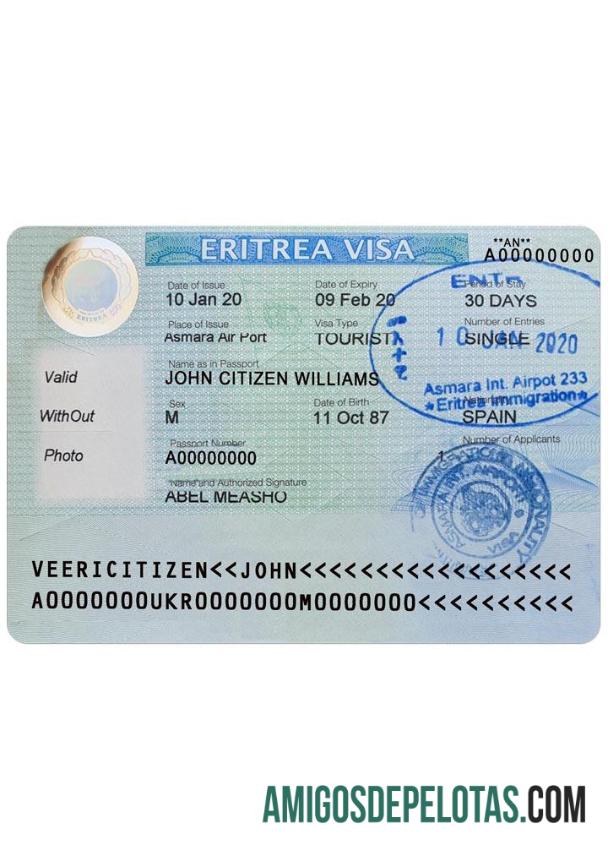 Visto para ERITREIA baixar para verificação